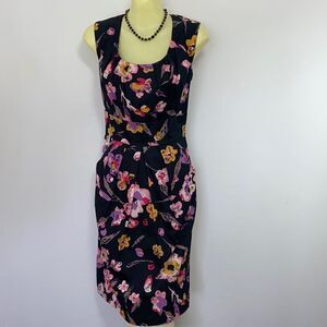 Max and Cleo Dress Max and Cleo Black Pink Floral Sz 6 NWOT